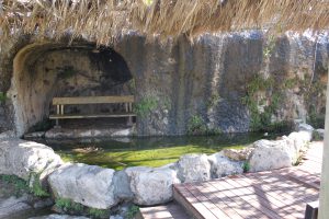 Cave at Nabi Saleh spring.