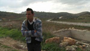 Mohammad Tamimi at Nabi Saleh spring.